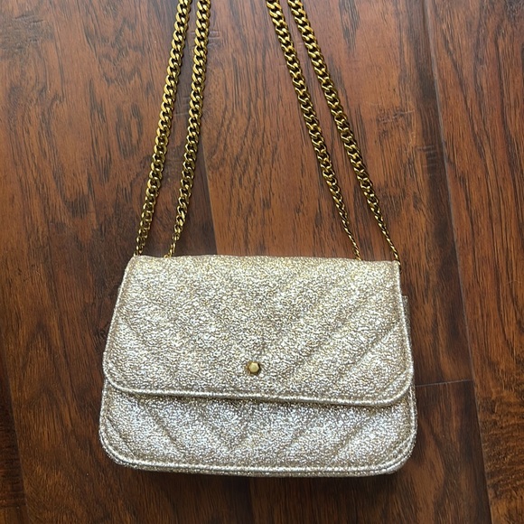 Handbags - Charles & Keith Rose Gold Shimmer Metallic Chain Shoulder Bag